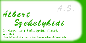albert szekelyhidi business card